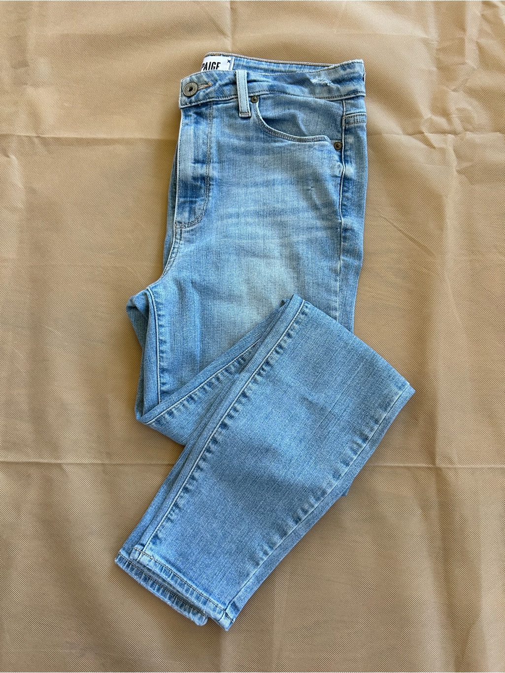 Paige Light Wash Hoxton Ankle Skinny Jeans